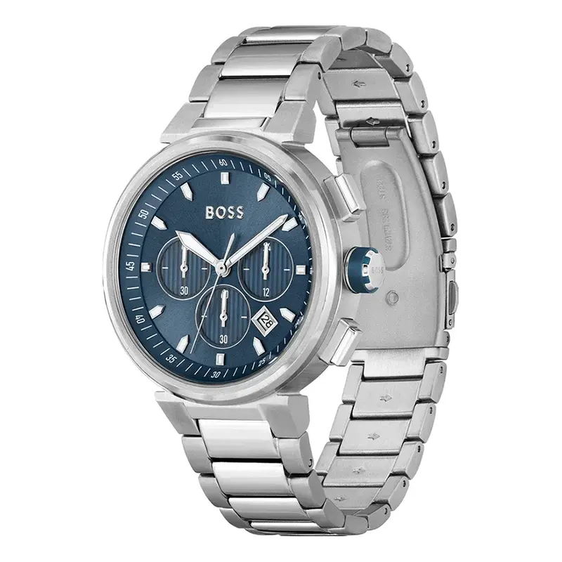 Hugo Boss Trace Series Chronograph Blue Dial Men's Watch- 1513999